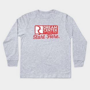 Start Here. Stamped Shirt Kids Long Sleeve T-Shirt